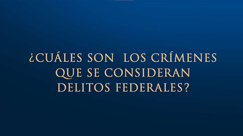 ¿Cuáles crímenes se consideran delitos federales?