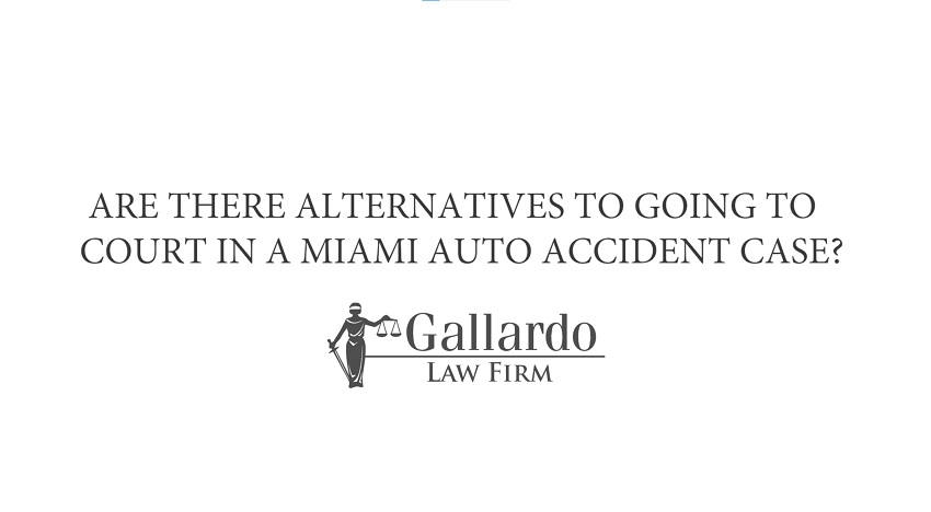 Alternatives to going to court in a auto accident case