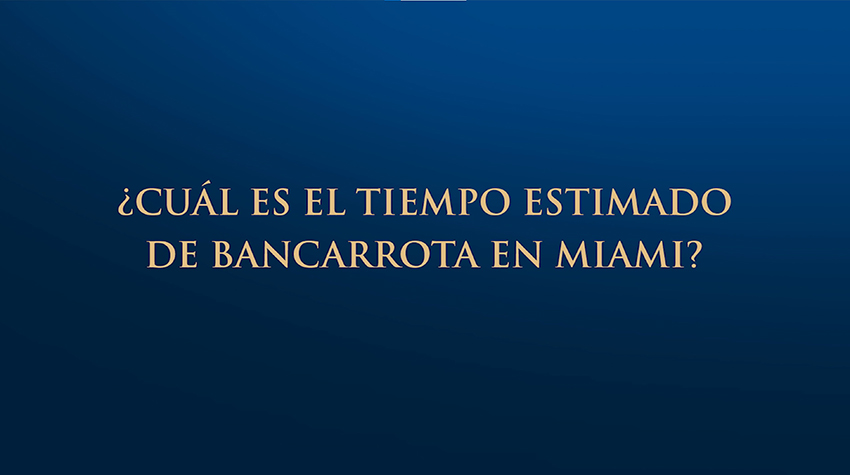 ¿Cuál es el tiempo estimado de bancarrota en Miami? Video thumbnail
