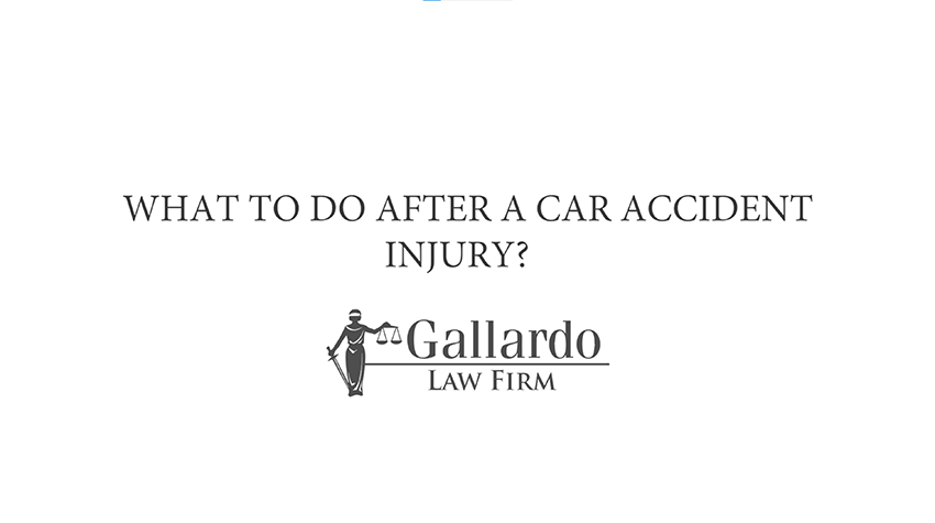 What to do after a car accident injury?