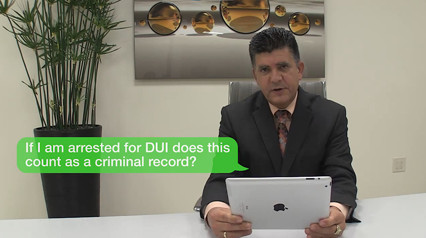 Does DUI count as a criminal record?