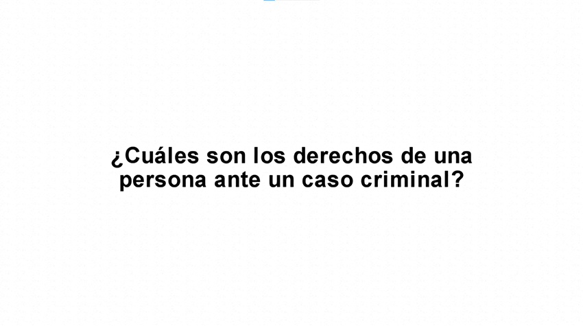 Derechos en casos criminales